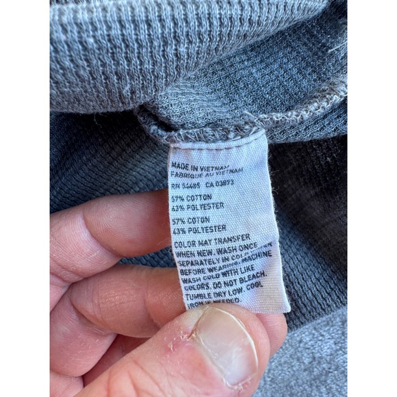 American Eagle Thermal Shirt Womens XL Gray Minimalist Grunge Layering Top - Picture 3 of 7
